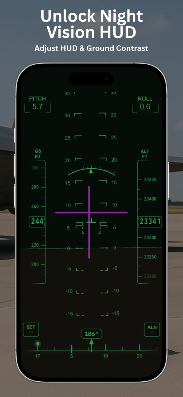 AirHorizon night vision HUD palette with adjustable contrast
