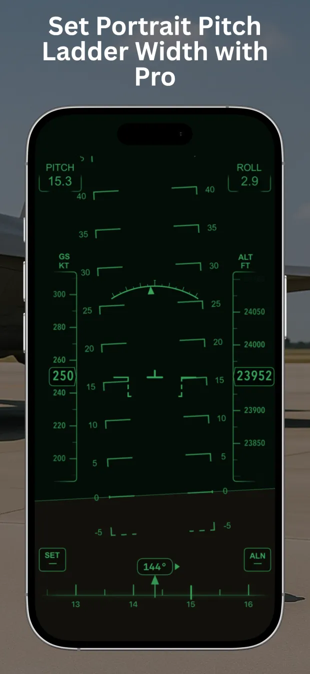 AirHorizon with a widened portrait pitch ladder
