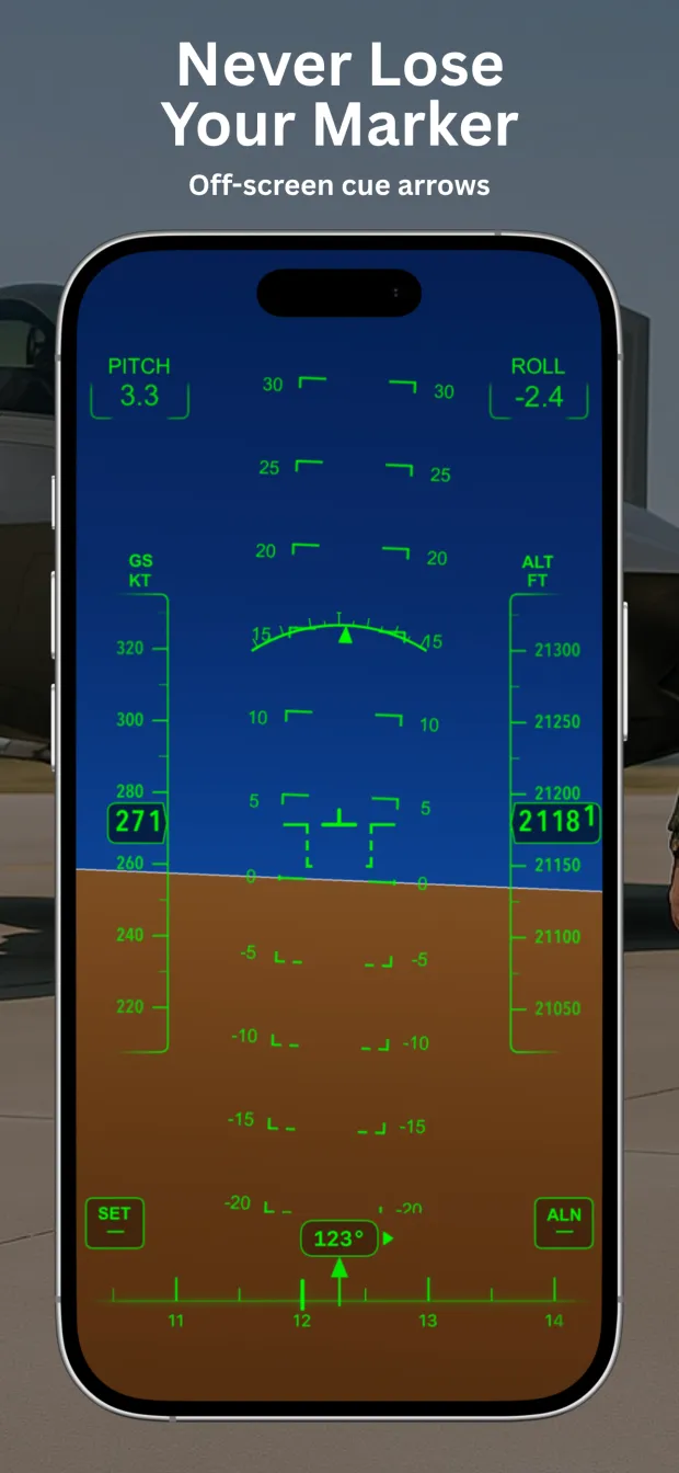 AirHorizon off-screen marker cue arrows
